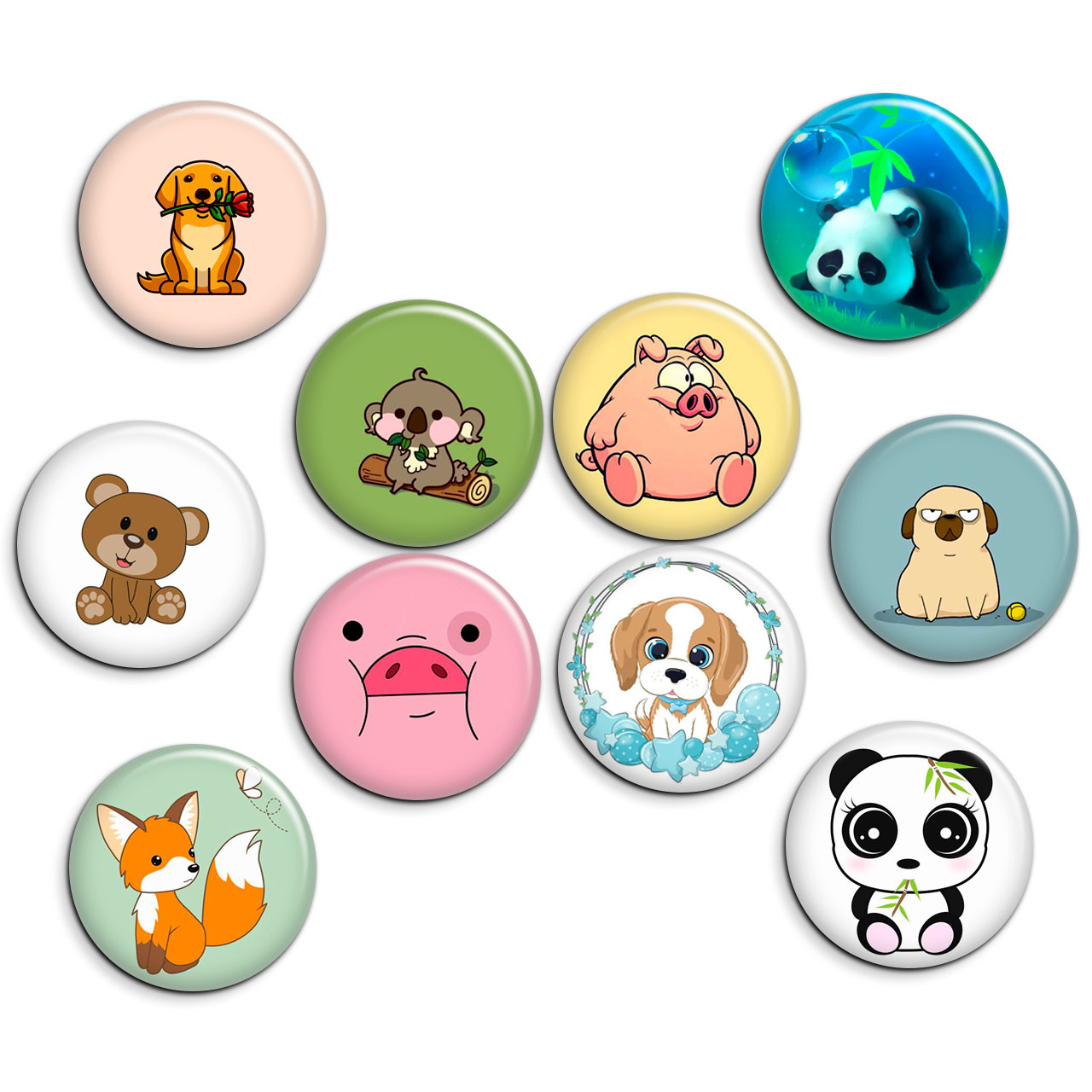 پیکسل پرمانه طرح حیوانات کیوت کد pmg.7198 مجموعه 10 عددی