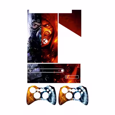برچسب ایکس باکس 360 سوپر اسلیم توییجین وموییجین مدل MortalKombat 03 مجموعه 5 عددی