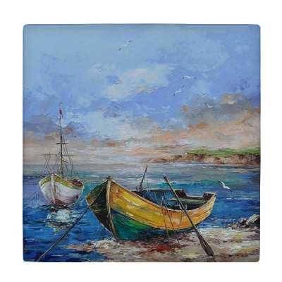  زیر لیوانی  طرح نقاشی قایق ها و رودخانه کد    5979118_4881