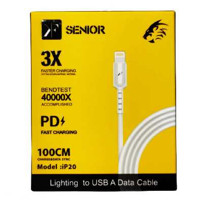 کابل تبدیل USB به لایتنینگ کی اف-سنیور مدل ip-20 طول 1 متر