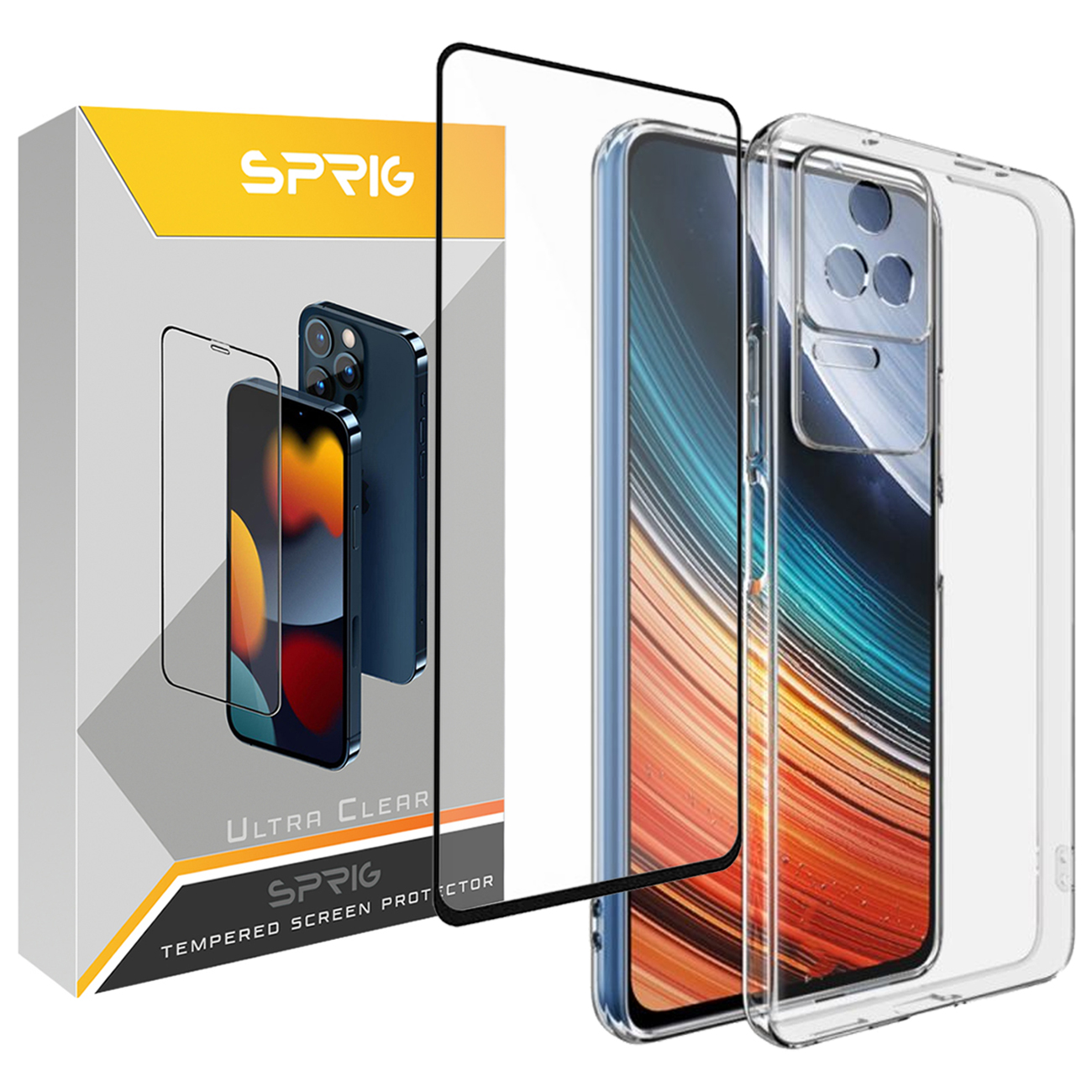 کاور اسپریگ مدل Clear-FU مناسب برای گوشی موبایل شیائومی Poco F4 / Redmi K40s به همراه محافظ صفحه نمایش گوشی