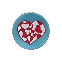 بشقاب دیوارکوب سفالی مدل قلبی کد 129