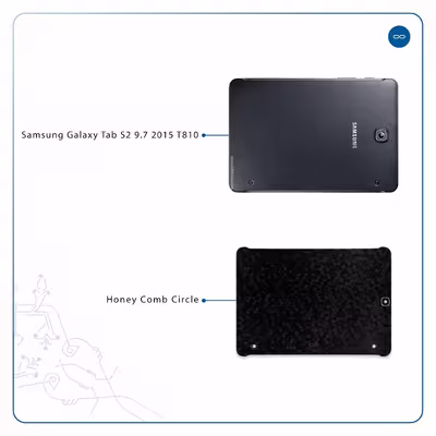 برچسب پوششی ماهوت مدل Honey-Comb-Circle مناسب برای تبلت سامسونگ Galaxy Tab S2 9.7 2015 T810