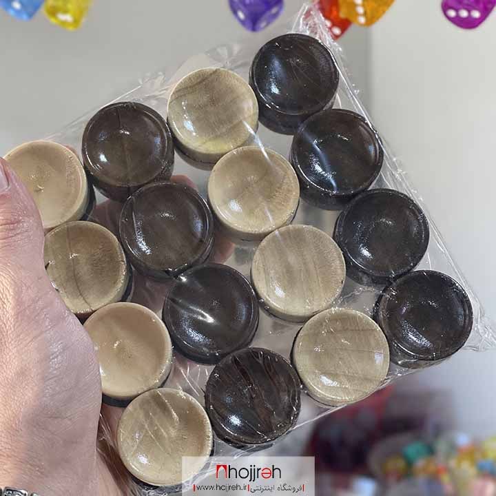 اطلاعات ، قیمت و خرید مهره تخته نرد کاسه ای چوبی قطر 3 سانت زیر مخملی | قیمت عمده کد TNS39