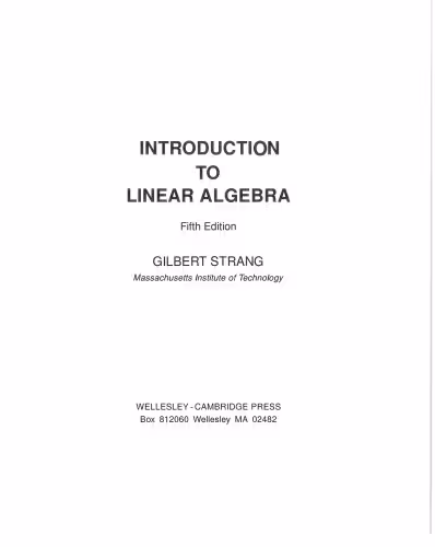 خرید و دانلود نسخه کامل کتاب Introduction to Linear Algebra