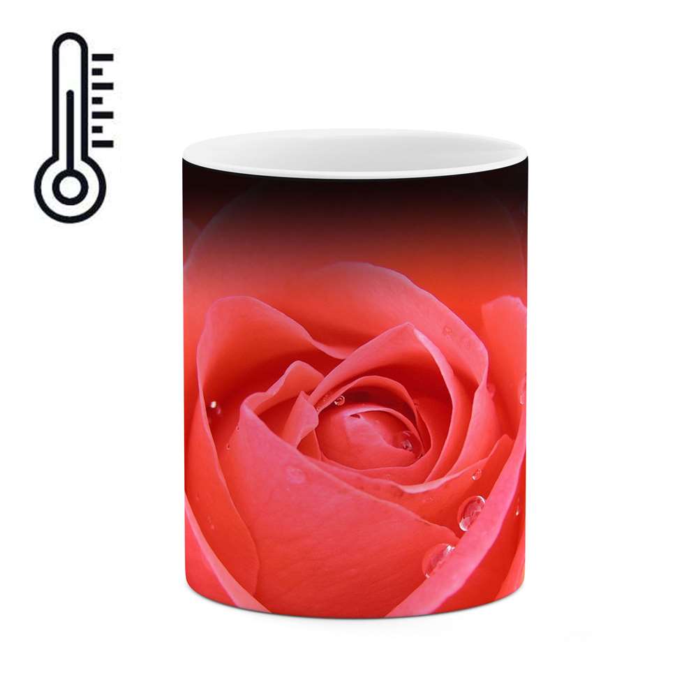 ماگ حرارتی طرح گل رز مدل mgh12017