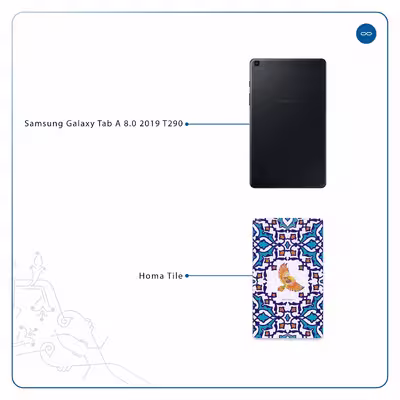 برچسب پوششی ماهوت مدل Homa Tile مناسب برای تبلت سامسونگ Galaxy Tab A 8.0 2019 T290