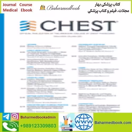 Chest Volume 159 Issue 1 to 6 2021 TRUE PDF price 8€ - کتاب پزشکی بهار