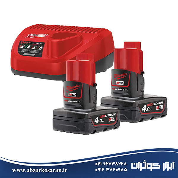کیت باتری و شارژر میلواکی Milwaukee مدل M12NRG-402