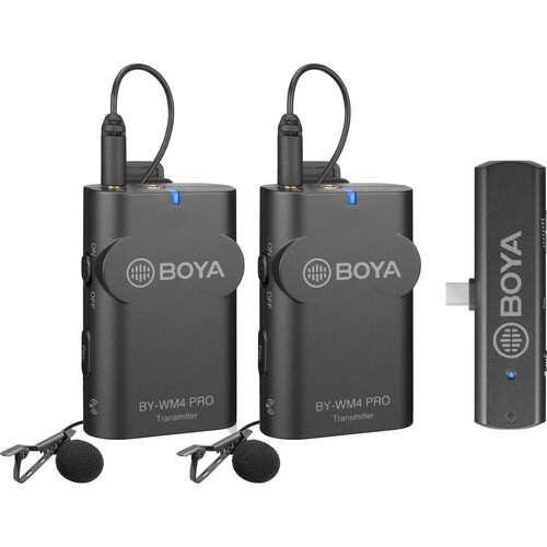 میکروفن یقه ای بیسیم بویا BOYA BY-WM4 PRO-K6 بادو فرستنده برای اندروید خرید | قیمت - اگزیف