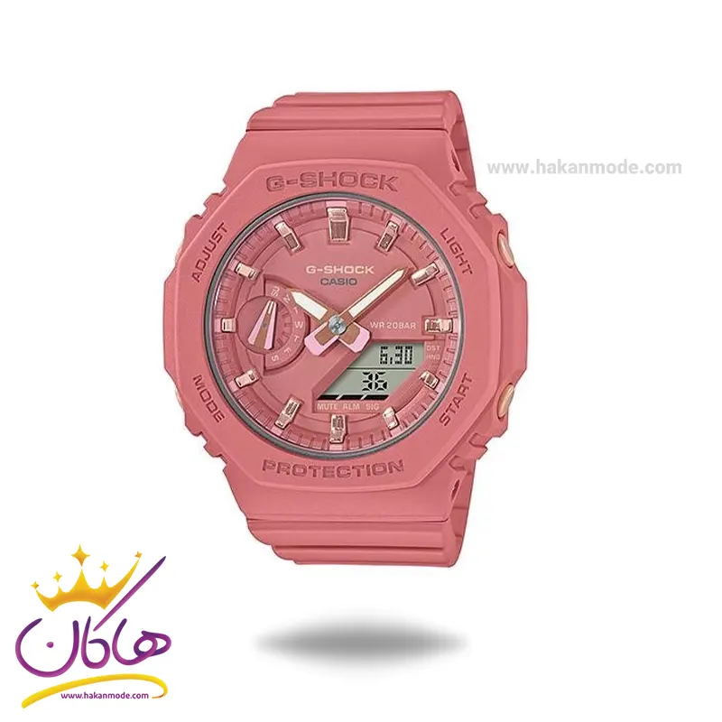 ساعت جی شاک کاسیو دو زمانه صورتی GMA-S2100-4A2DR