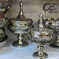 شکلات خوری کروم پایه دار رز مدل آکو ساخت زنجان