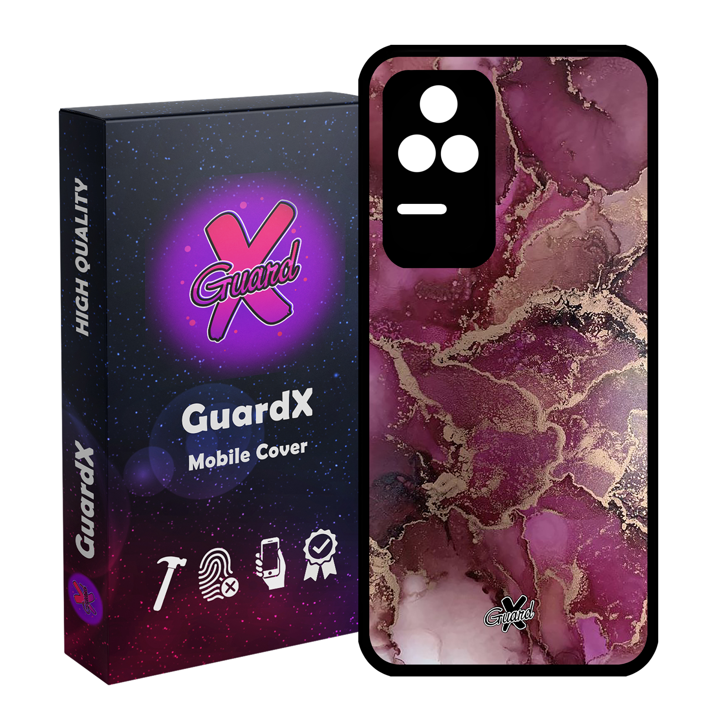 کاور گارد ایکس طرح ماربل مدل Glass10271 مناسب برای گوشی موبایل شیائومی Poco F4/Redmi K40S