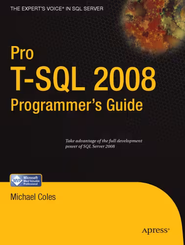 خرید و دانلود نسخه کامل کتاب Pro T-SQL 2008 Programmer’s Guide
