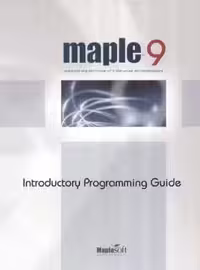 خرید و دانلود نسخه کامل کتاب Introductory Programming Guide: Maple 9