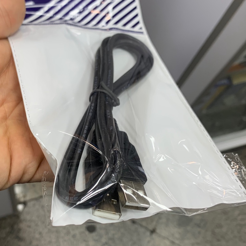 کابل دو سر یو اس بی نری به نری  تک رنگ مشکی 