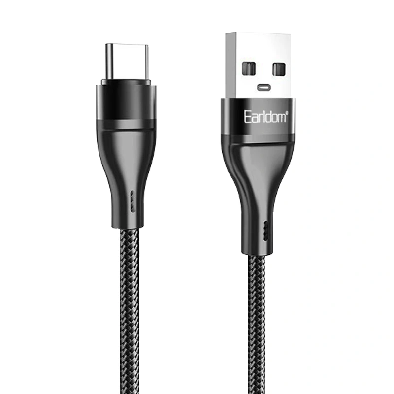 کابل شارژ USB به Type-C به طول 1 متر 2.4 آمپر از برند ایرلدوم مدل Earldom EC-160C (100% اورجینال)