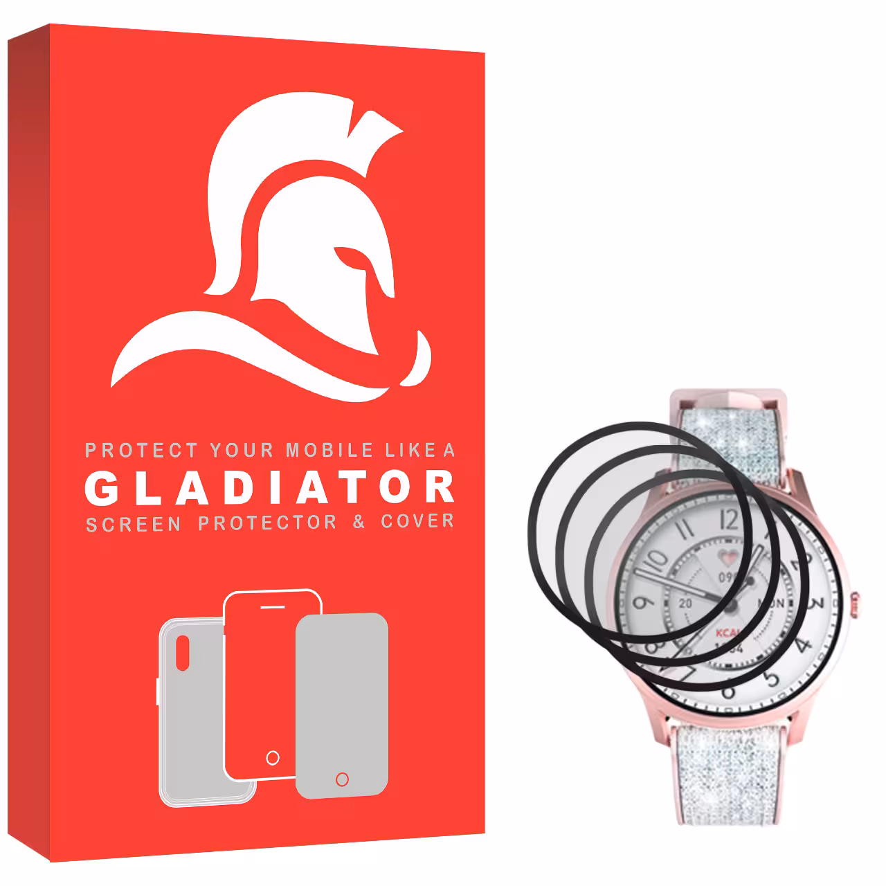 محافظ صفحه نمایش گلادیاتور مدل GWP3000 مناسب برای ساعت هوشمند شیایومی Keislect Lora بسته سه عددی