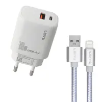 شارژر دیواری لیتو مدل LH-23 18 W به همراه کابل تبدیل لایتنینگ