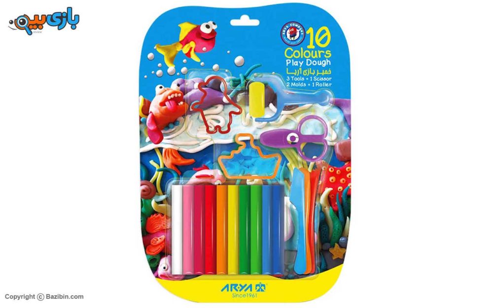 10-color vacuum Play Dough with tools by Aria