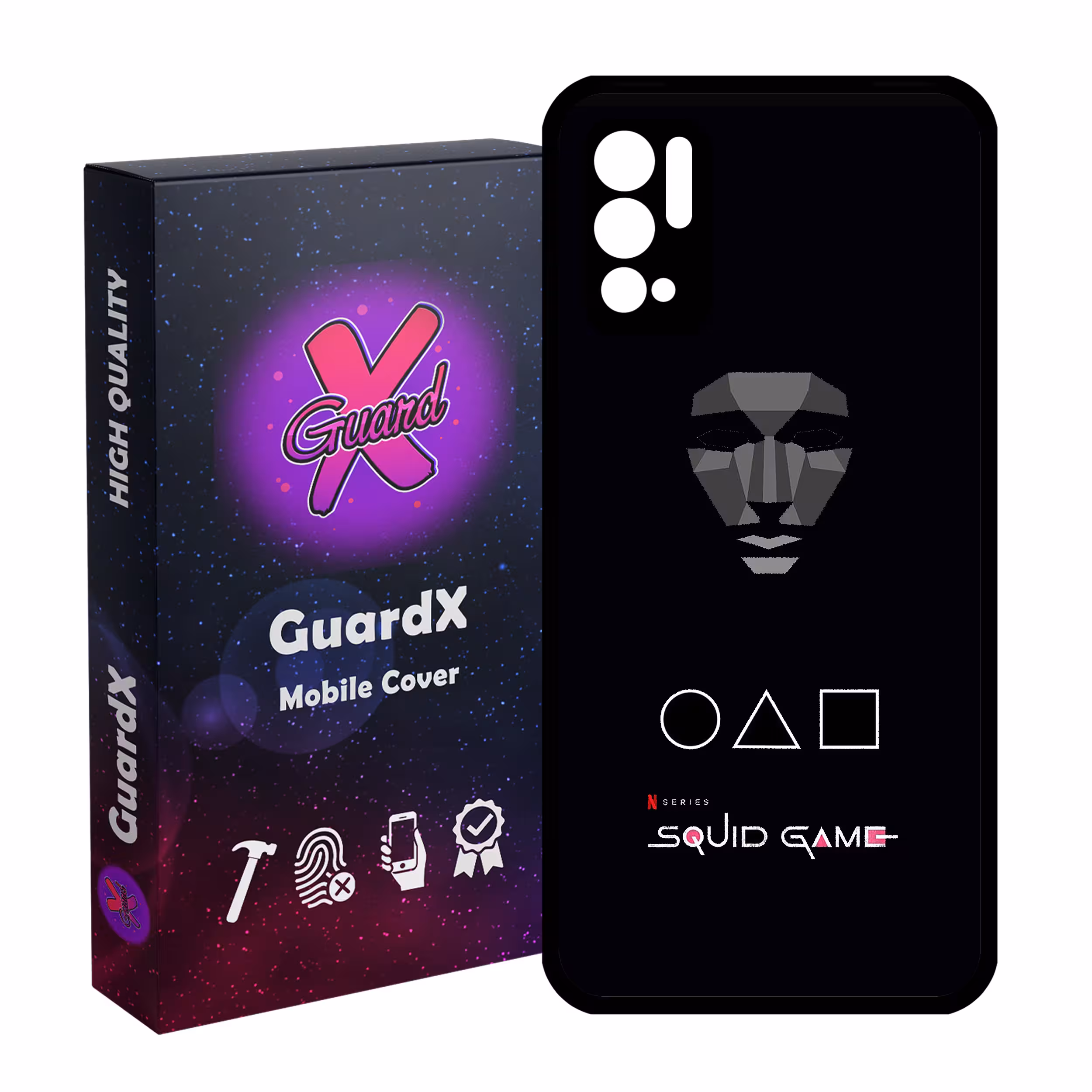 کاور گارد ایکس طرح بازی مرکب مدل Glass10408 مناسب برای گوشی موبایل شیائومی Redmi Note 10 5G / Poco M3 Pro