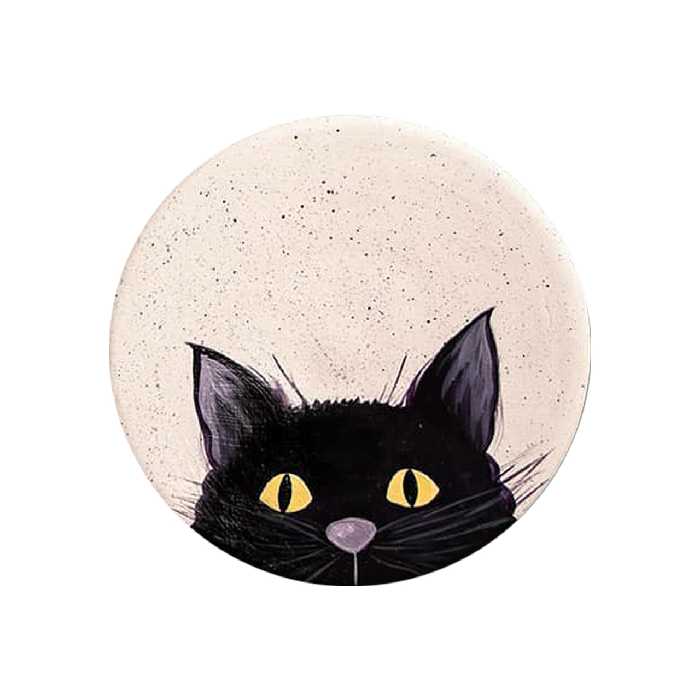  بشقاب دیوارکوب سفالی طرح گربه کد D91-A مجموعه 3 عددی