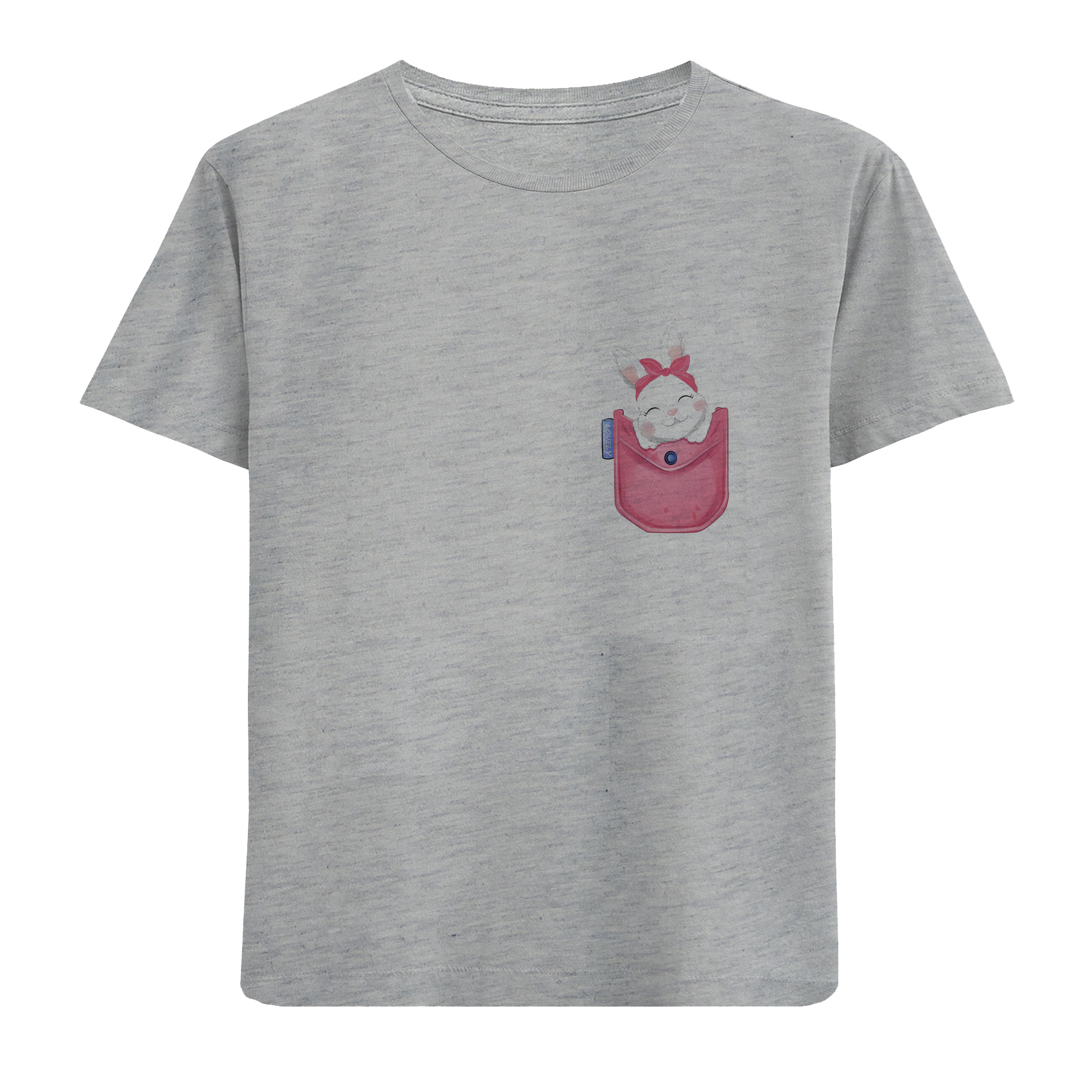 تی شرت آستین کوتاه بچگانه مدل جیب و خرگوش 120