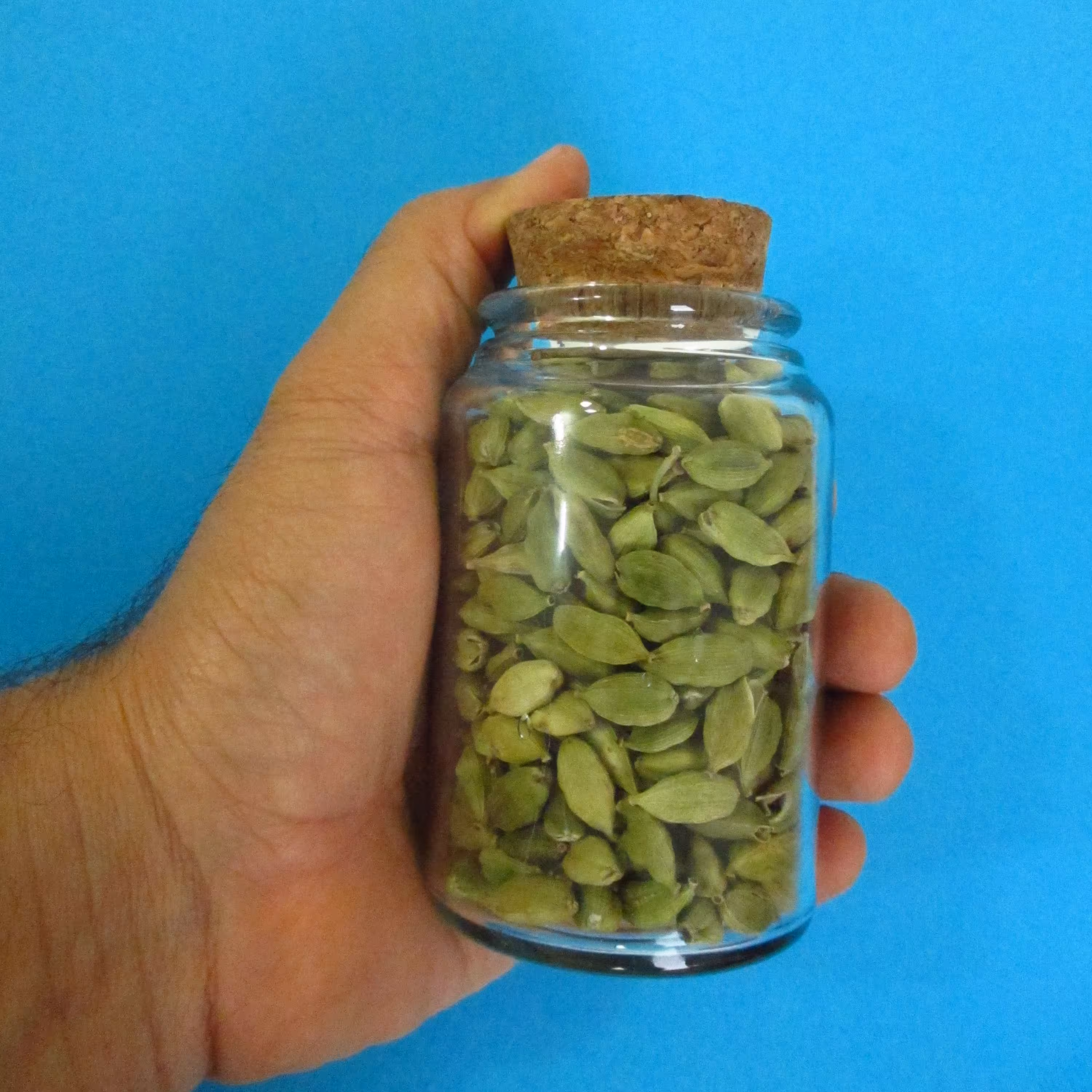 شیشه ادویه طرح آلپ ارتفاع 10 سانتیمتر با درب چوب پنبه شش عددی