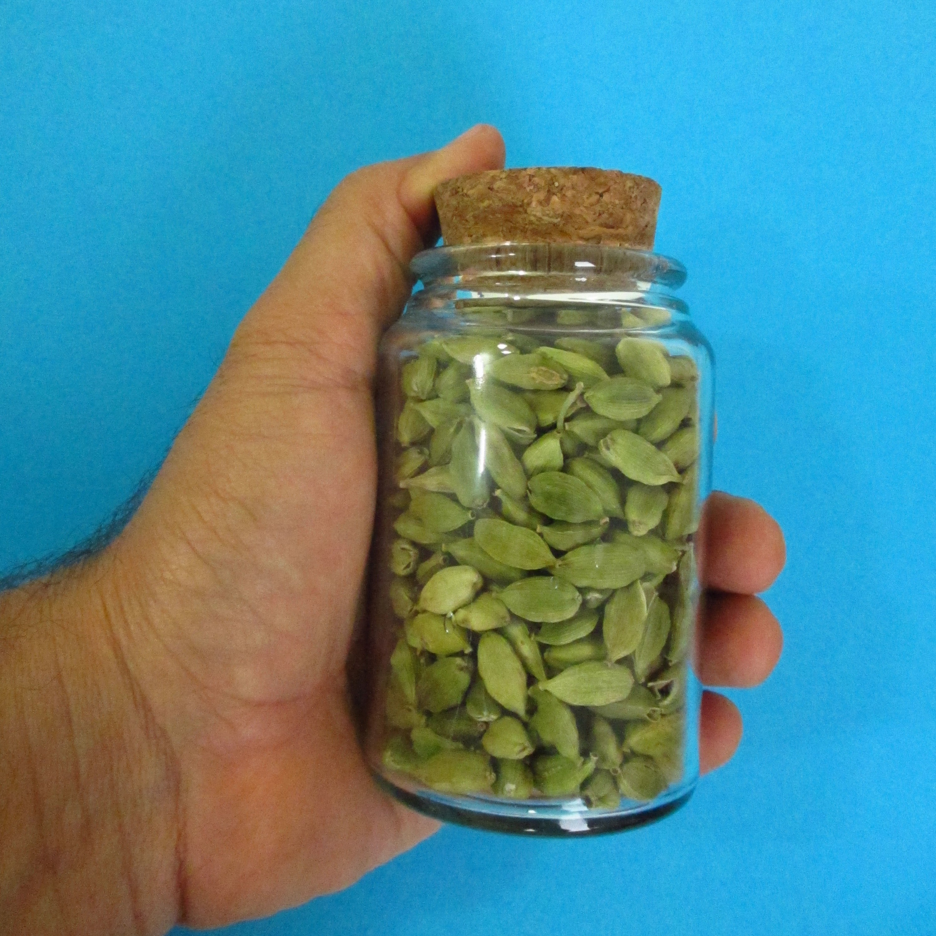 شیشه ادویه طرح آلپ ارتفاع 10 سانتیمتر با درب چوب پنبه شش عددی