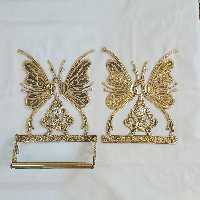 جاکلیدی و جاحوله ای برنجی طرح پروانه ،کد 123