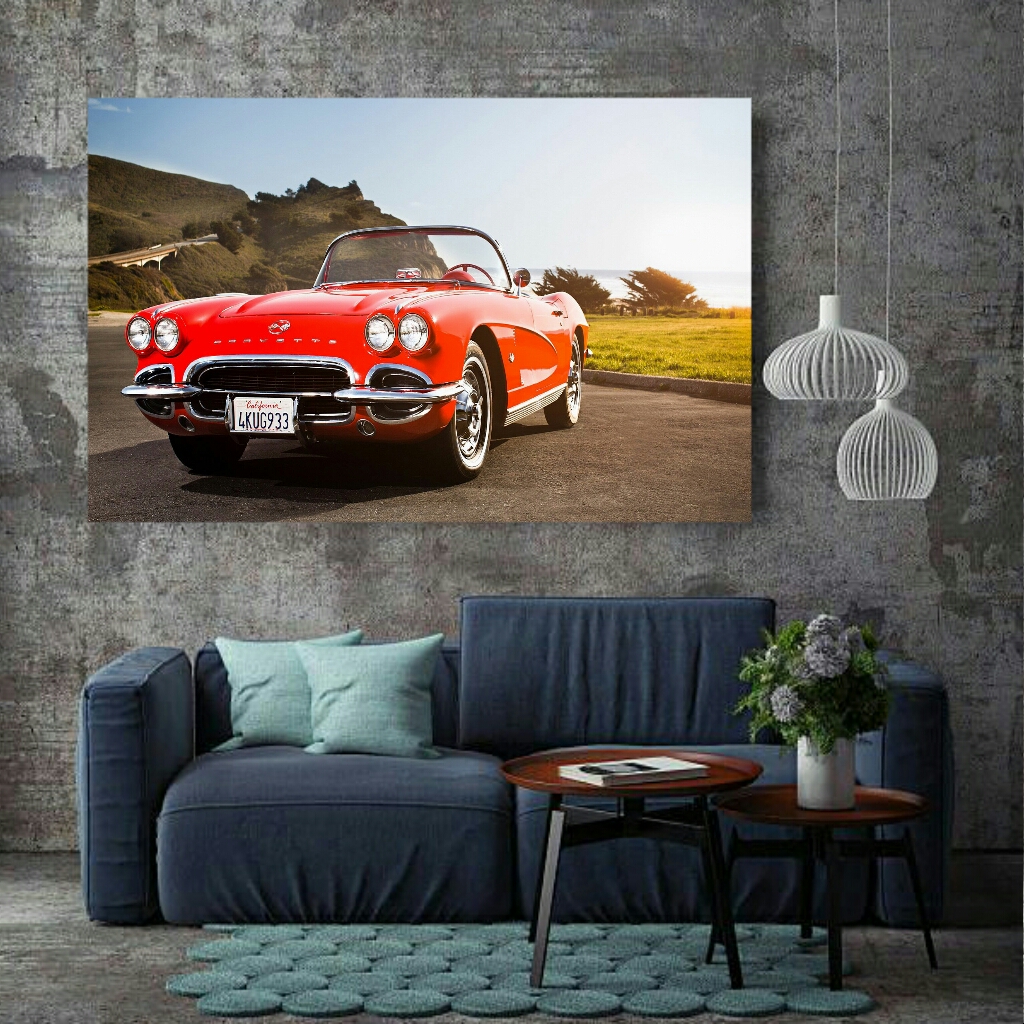 تابلو بوم طرح ماشین کلاسیک مدل SDB573