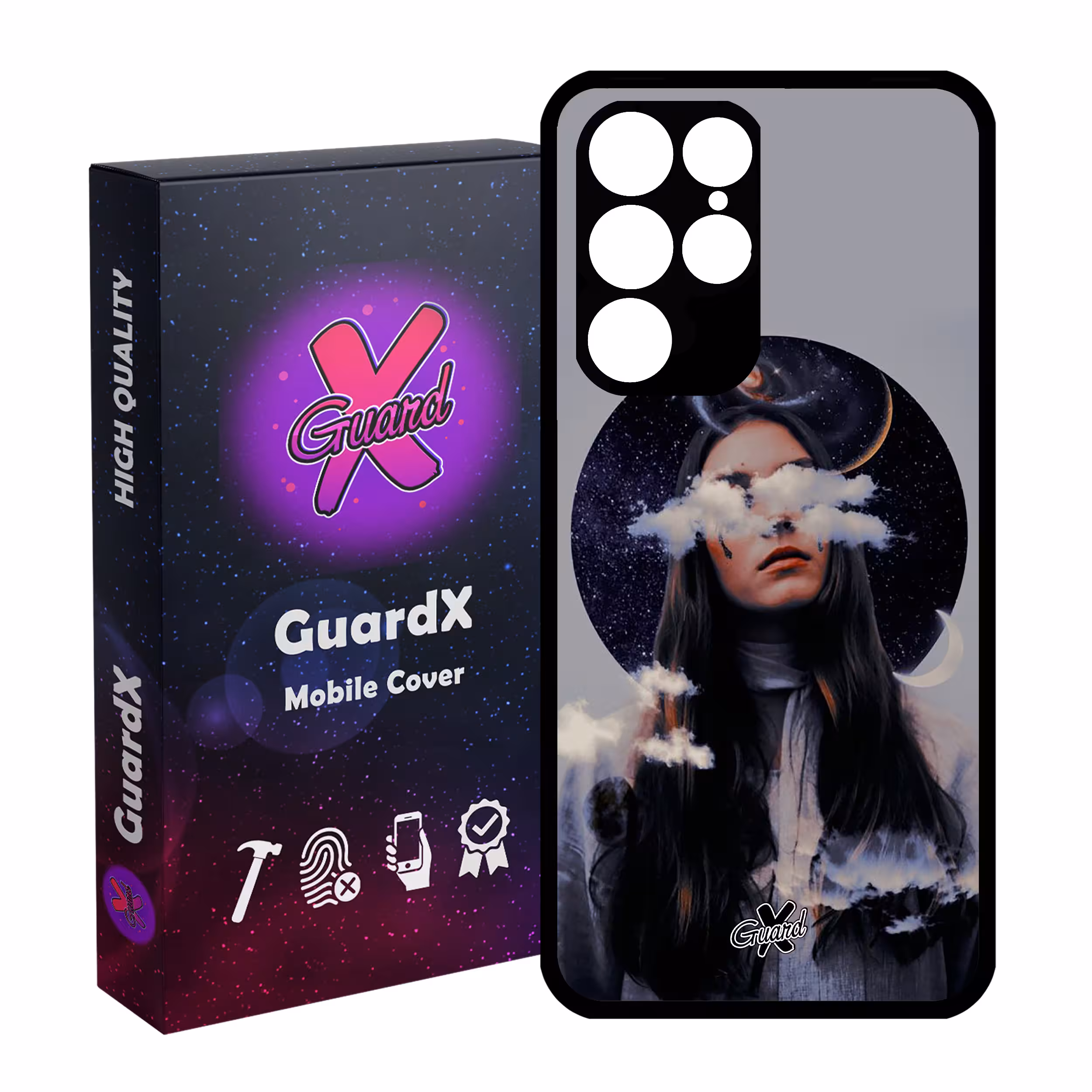 کاور گارد ایکس طرح Girl مدل Glass10011 مناسب برای گوشی موبایل سامسونگ Galaxy S22 Ultra