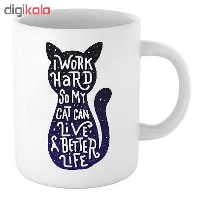 ماگ طرح گربه کد 37008