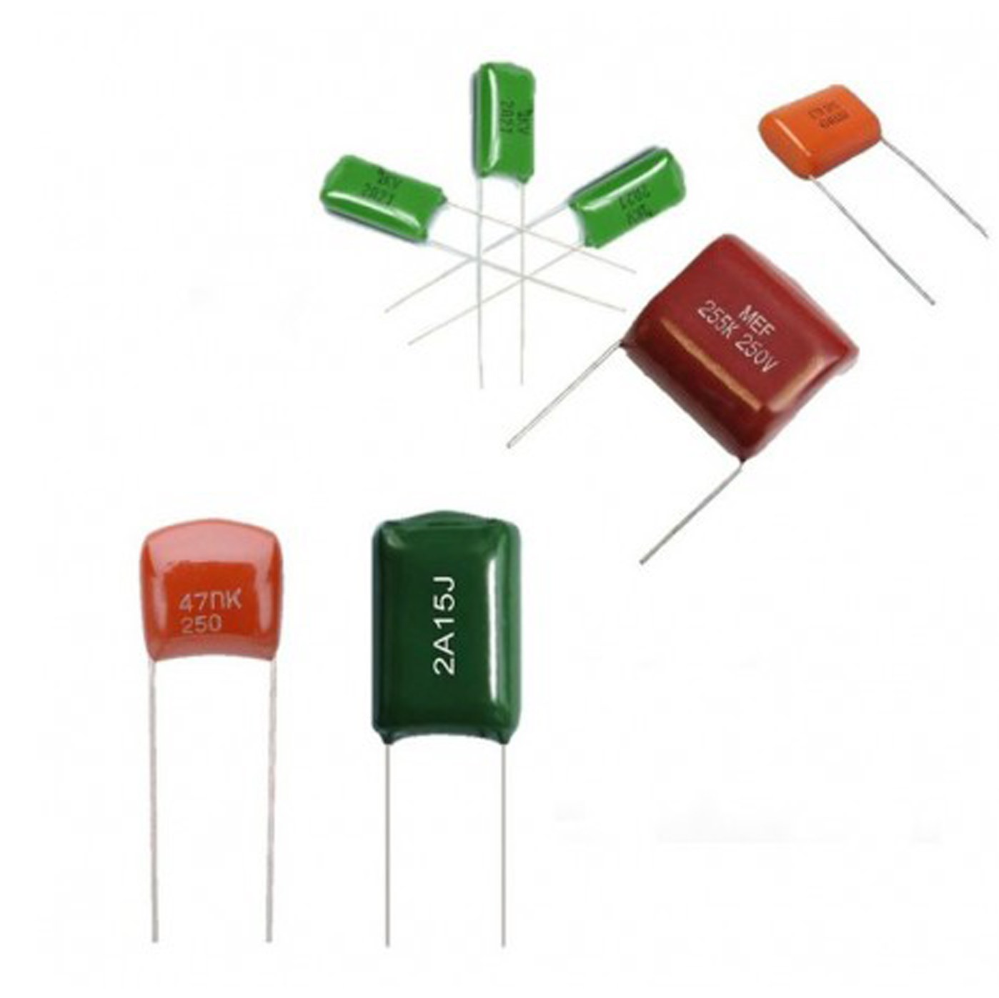 خازن پلی استر 100 نانوفاراد 100 ولت با تلرانس 2 درصد پک10تایی