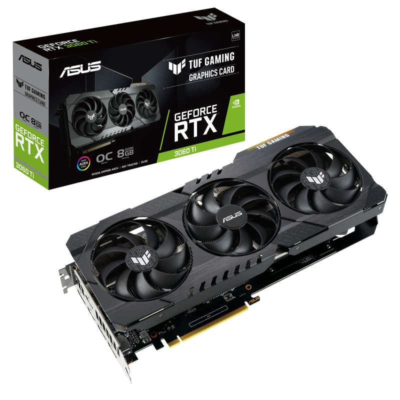 کارت گرافیک  ایسوس مدل TUF-RTX3060TI-O8G-V2-GAMING حافظه 8 گیگابایت