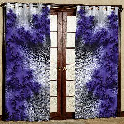 پرده مدل برگ گل هازان پانچی کد 2634 سایز 140x200 سانتی متر