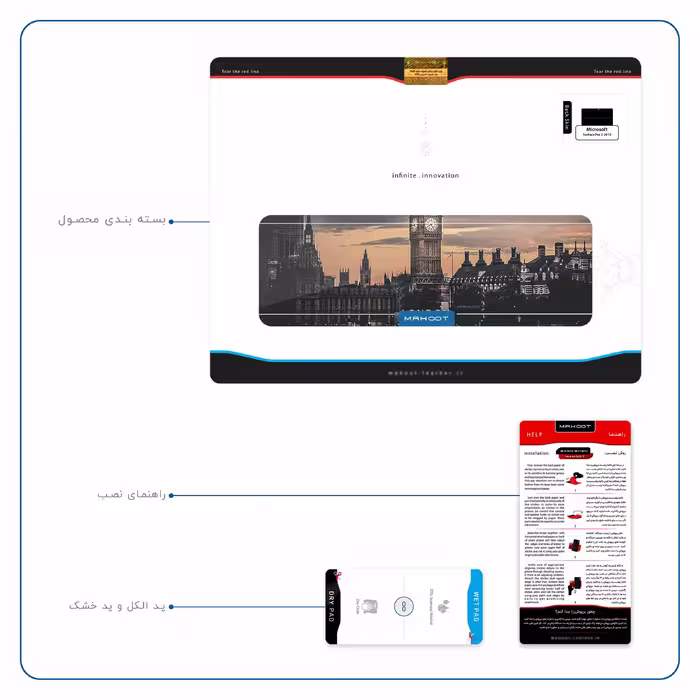 برچسب پوششی ماهوت مدل London City مناسب برای تبلت مایکروسافت Surface Pro 2 2013