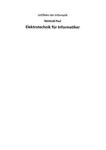 خرید و دانلود نسخه کامل کتاب Elektrotechnik für Informatiker: mit MATLAB und Multisim