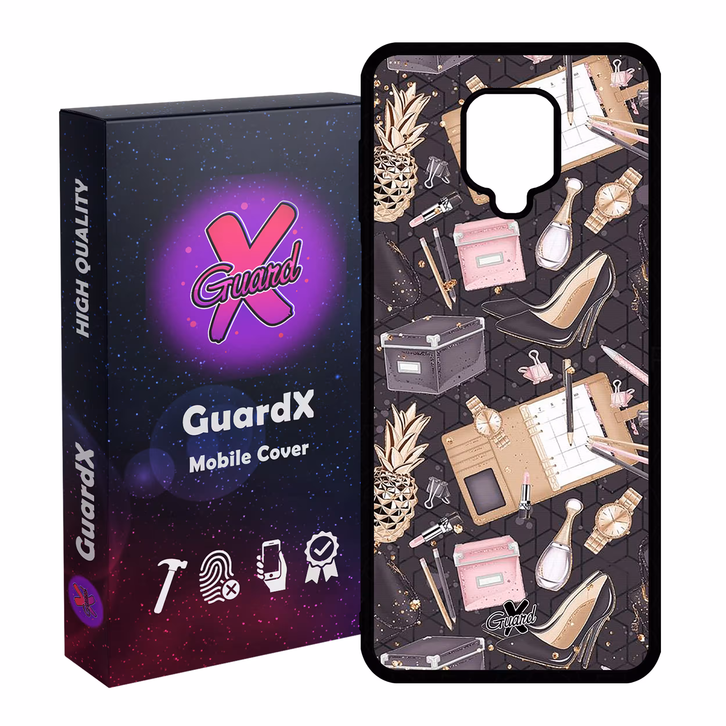 کاور گارد ایکس طرح دخترانه مدل Glass10310 مناسب برای گوشی موبایل شیائومی Redmi Note 9S / Note 9 Pro / Note 9 Pro Max