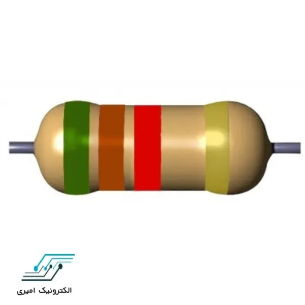 مقاومت 5.1 کیلو اهم 3 وات 5 درصد