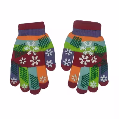 دستکش بافتنی بچگانه مدل برفی
