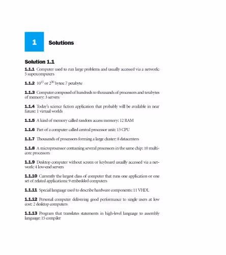 خرید و دانلود نسخه کامل کتاب Computer organization and design 4th ed solutions manual