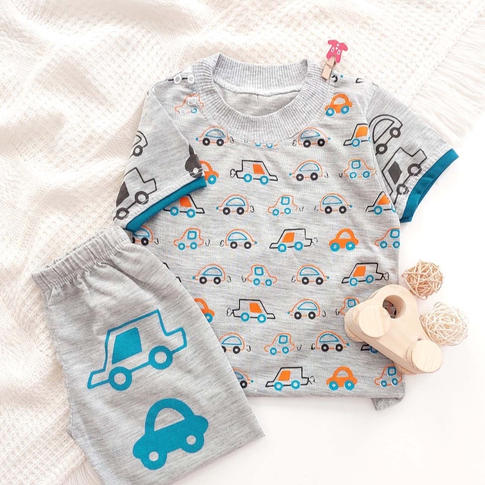 تیشرت شلوارک پسرانه کارز جنس ملانژ سایز 35 و 40 