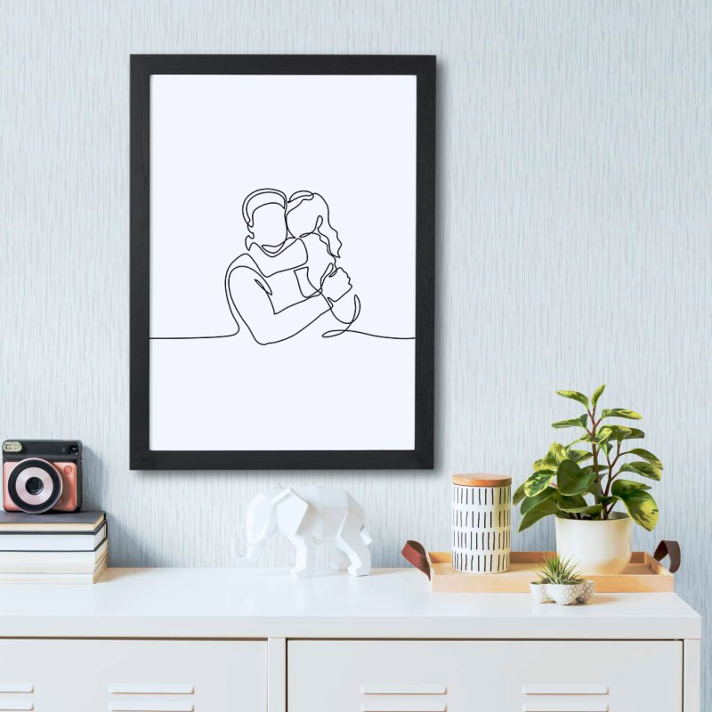 تابلو مدل لاین آرت مینیمال پدر کد YF2161