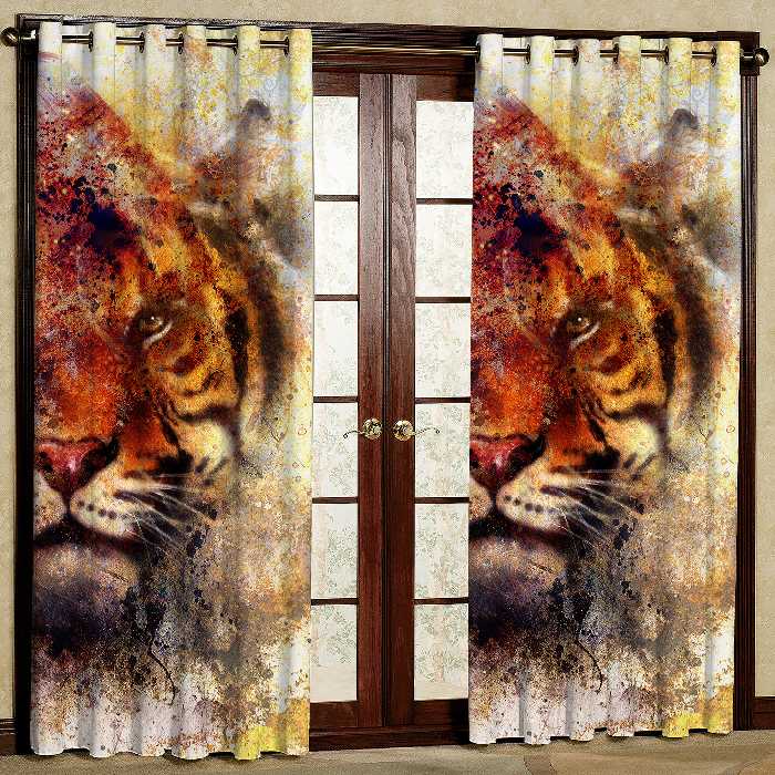 پرده مدل شیر مخمل پانچی کد 391 سایز 140x280 سانتی متر