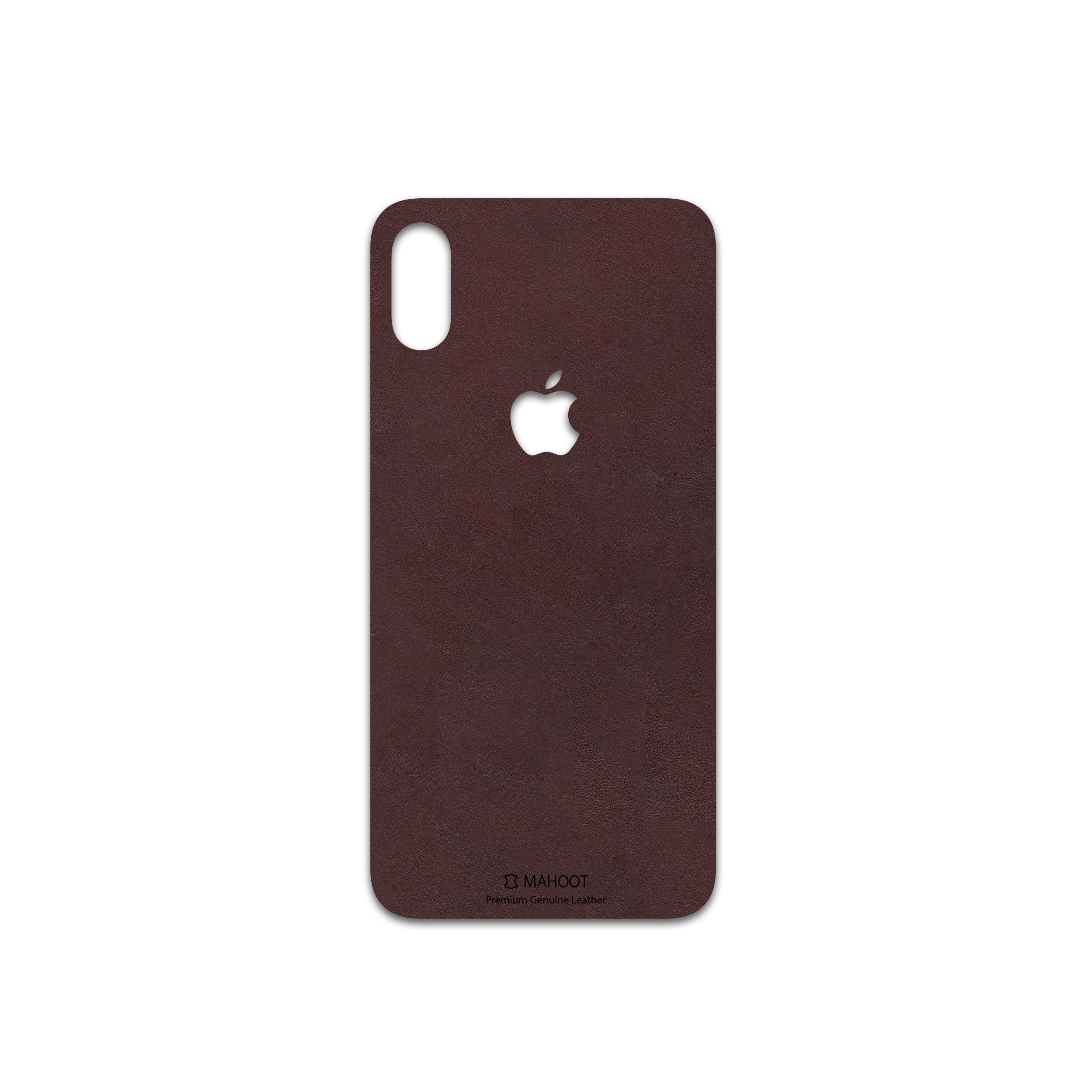 برچسب پوششی ماهوت مدل Matte-Dark-Brown-Leather مناسب برای گوشی موبایل اپل iPhone XS