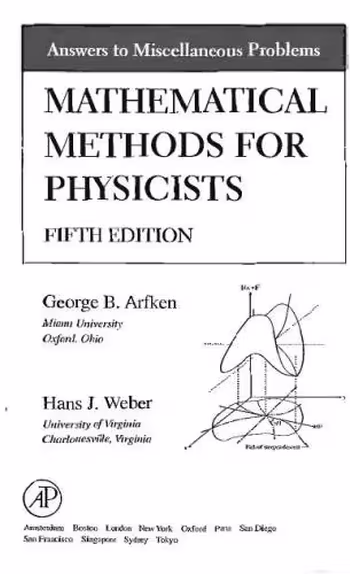خرید و دانلود نسخه کامل کتاب Mathematical Methods for Physicists. Answers to Miscellaneous Problems