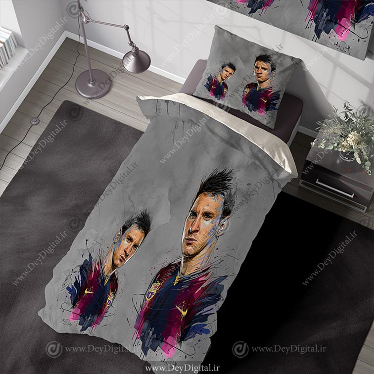 روتختی فوتبالی مسی با زمینه طوسی PK-3604