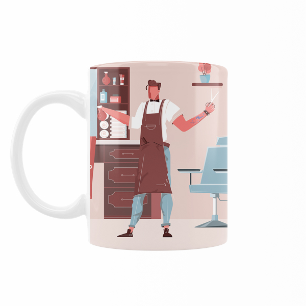 ماگ رژارت مدل مشاغل طرح آرایشگر