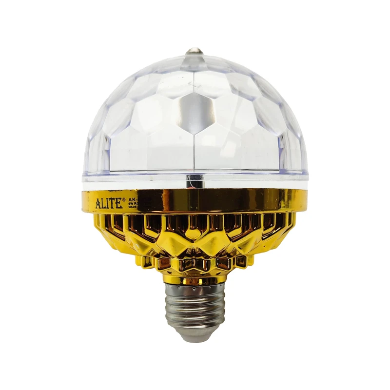 لامپ دیسکویی 6 وات طلایی RGB